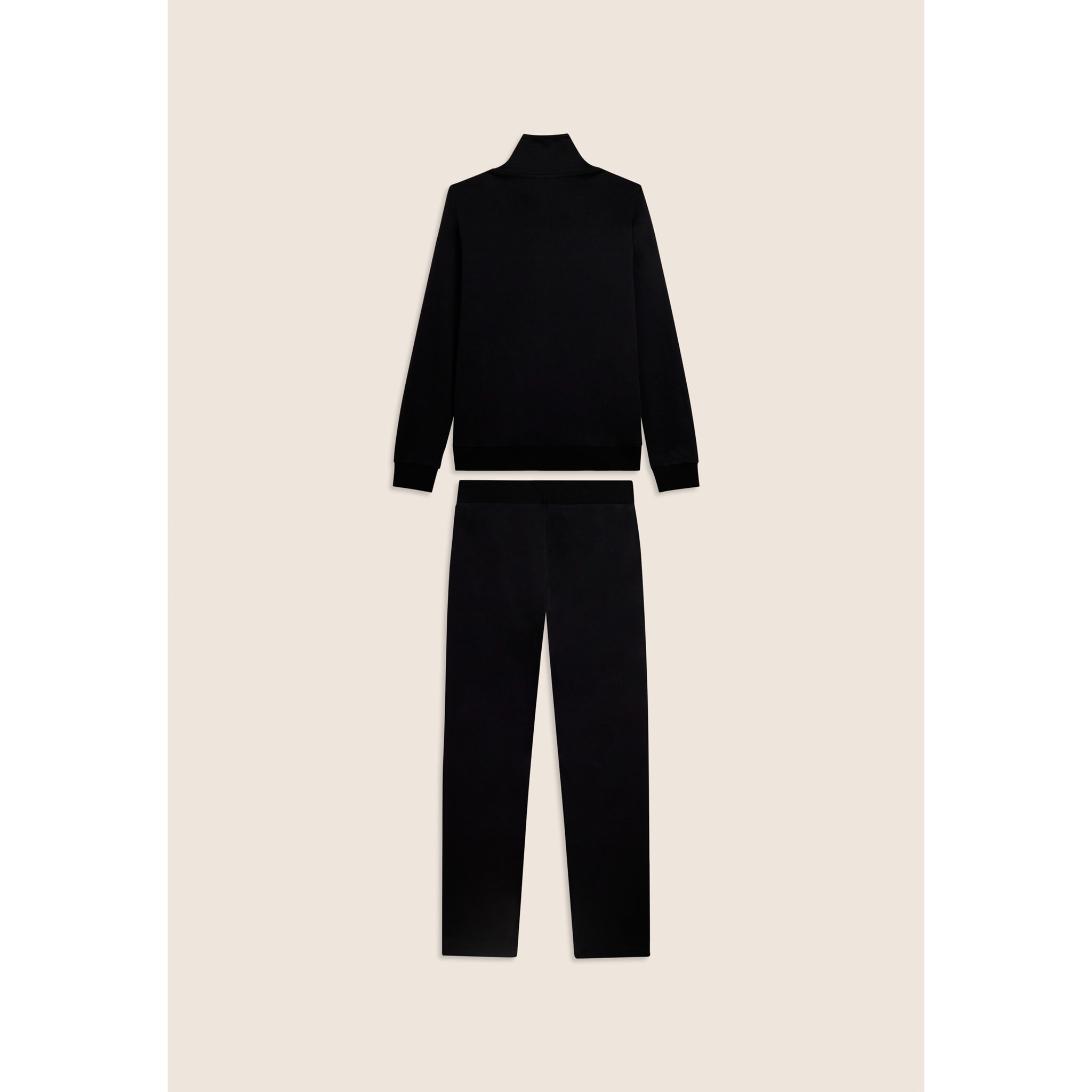 Tuta con zip e collo alto con interno animalier