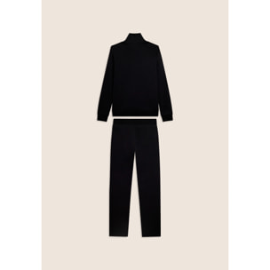 Tuta con zip e collo alto con interno animalier