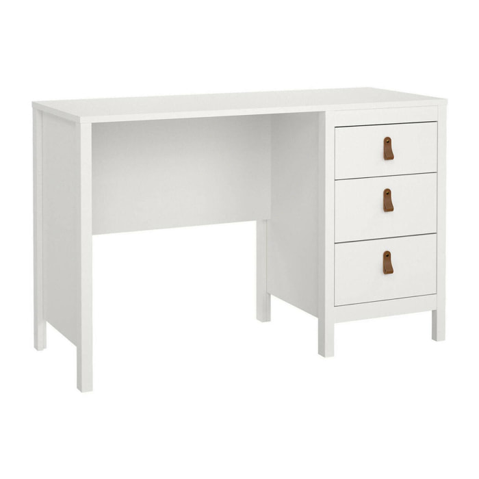 Scrivania Murjan, Scrittoio multiuso, Tavolo per ufficio porta PC, Piano di lavoro, 120x48 h77 cm, Bianco