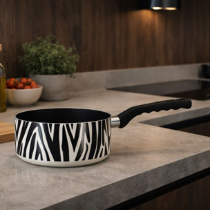 Lot de poêle et casserole en aluminium à motif zèbre - tous feux ANIMALS