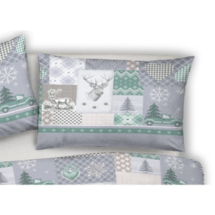 Parure Copripiumino in 100% Cotone Made In Italy Alpi Verde