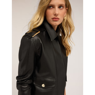 Motivi - Chaqueta con hebillas en los hombros - Negro