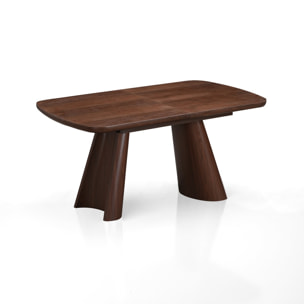 Table à manger extensible Tomasucci OTRA, en MDF finition noyer, 160/200 × 90 × 76 cm