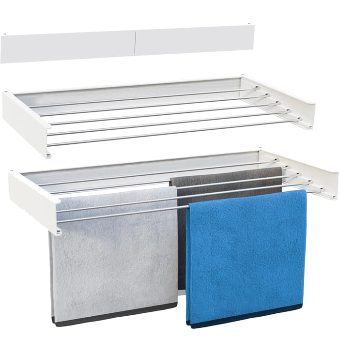 Séchoir à linge mural COBRA blanc 100cm