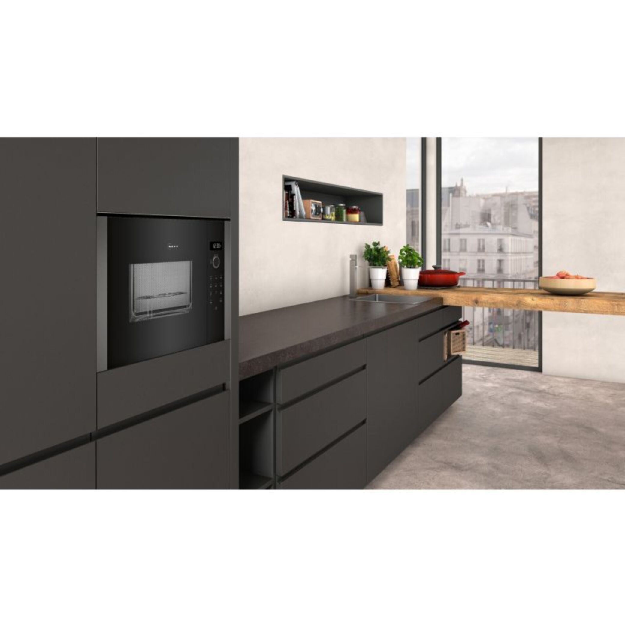 Micro ondes grill encastrable NEFF HLAGD53G0, N50, Graphite-Grey