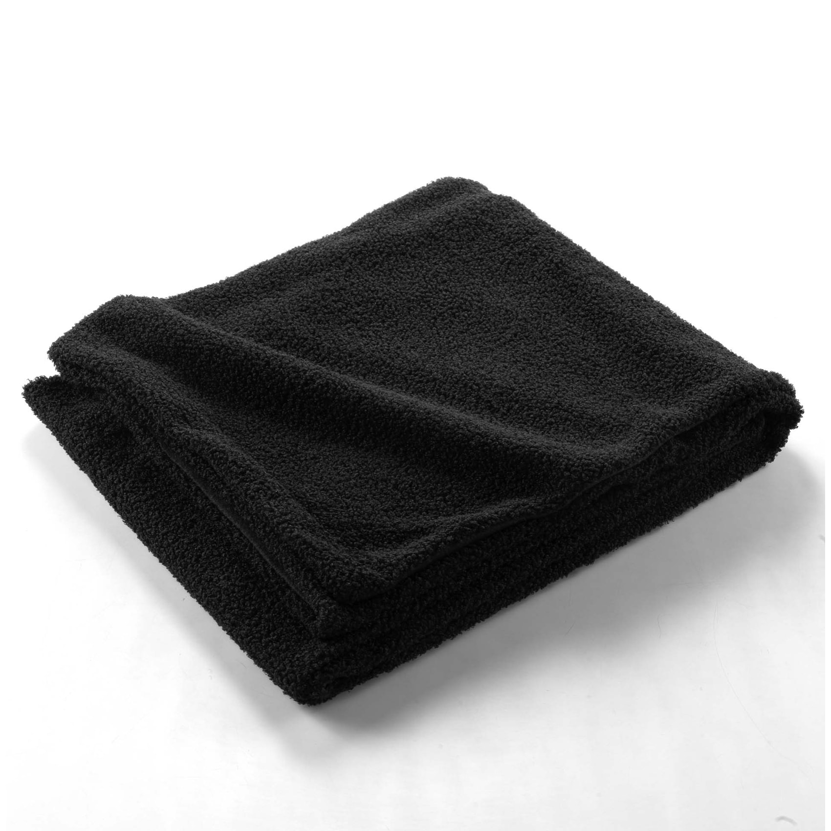 Plaid Wooly Bouclette Unie - Noir