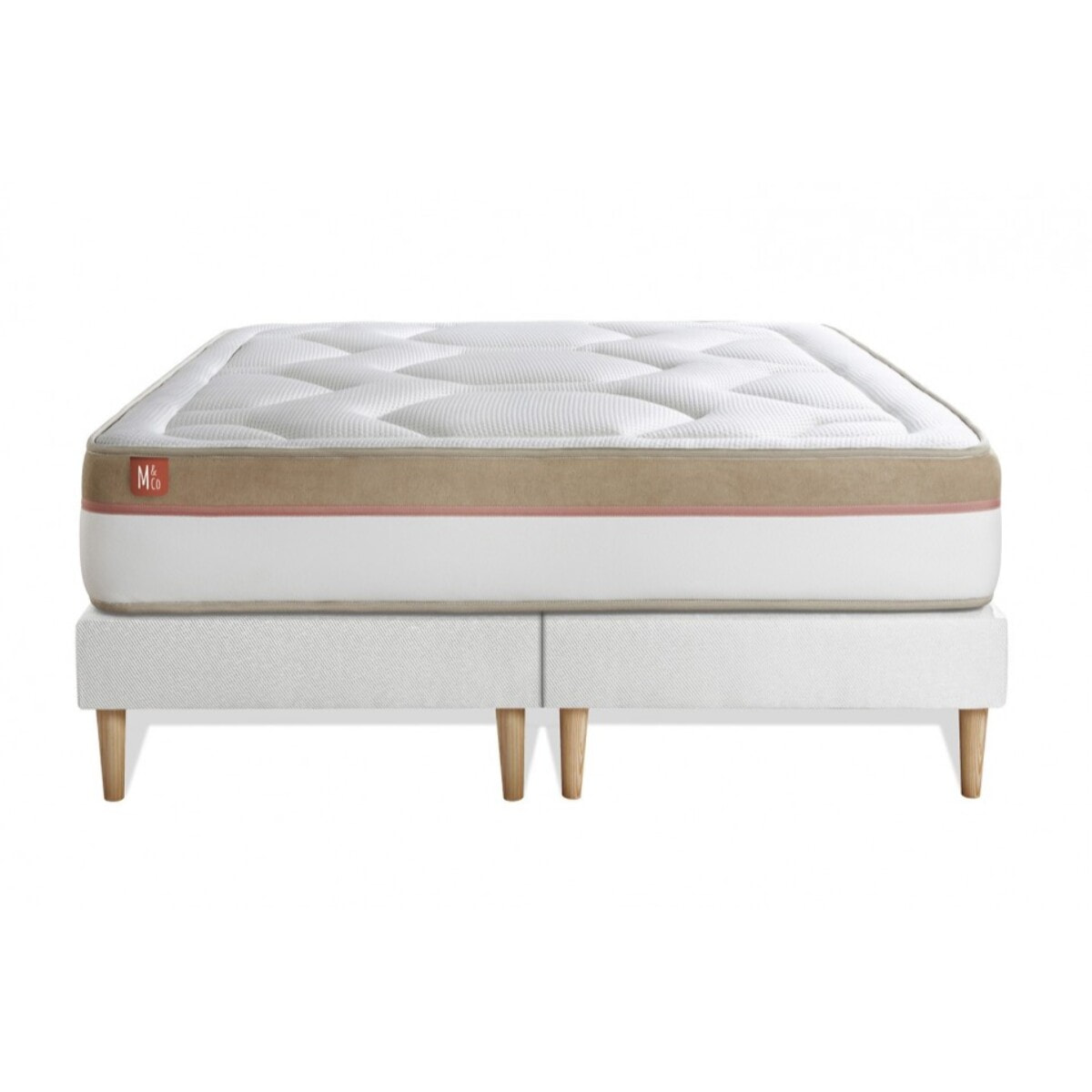 Pack matelas LE COSY - Mémoire de forme - Ep. 30 + sommiers Blanc