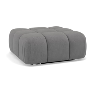 Ruby - pouf en velours texturé - Gris