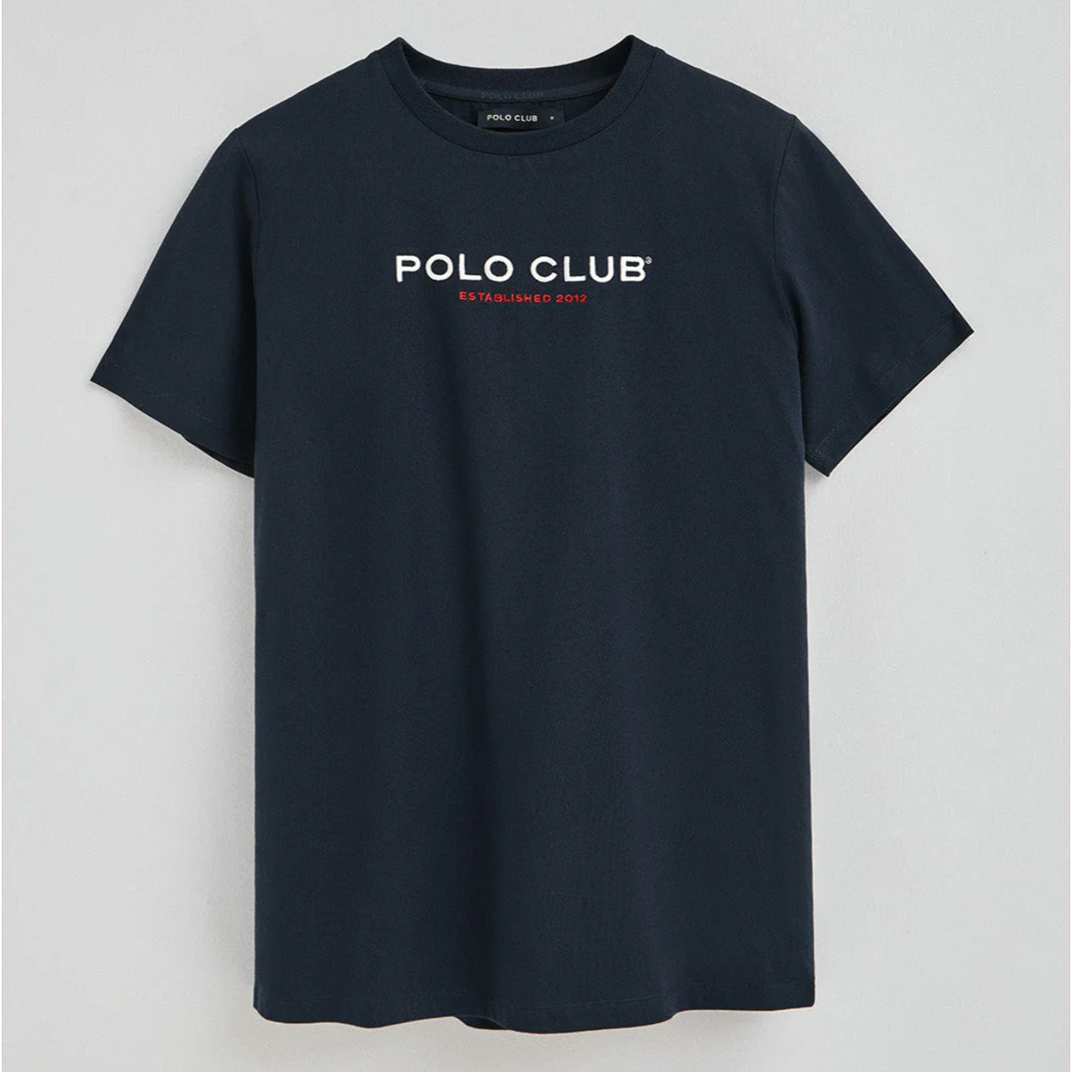 Camiseta azul marino con logo Established 2012 Polo Club