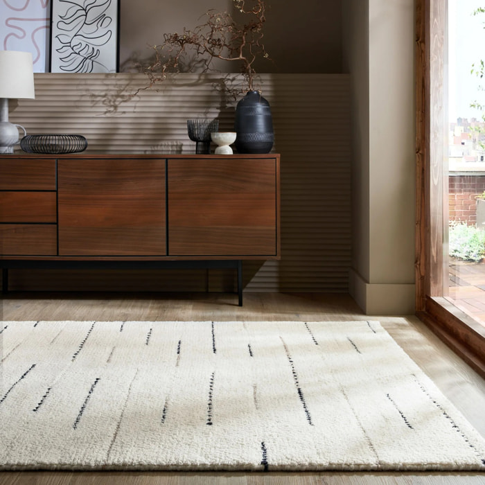 Tapis en laine noir DOTTIE GEOMETRIC Noir