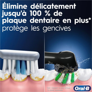 Brosse à dents électrique ORAL-B Pro 1 Noire Cross Action + 1 bros