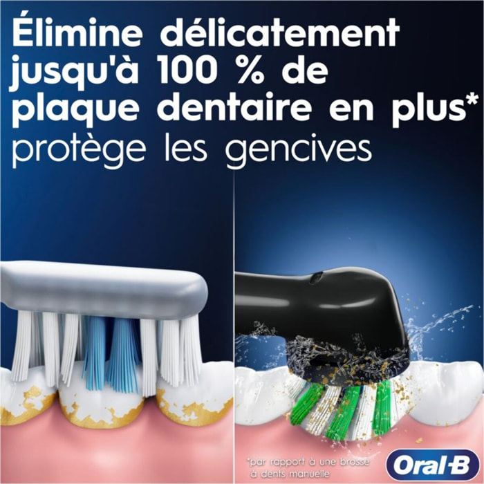 Brosse à dents électrique ORAL-B Pro 1 Noire Cross Action + 1 bros