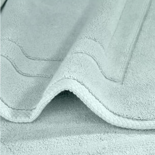 Tapis de bain pur coton 900 g/m² uni bleu Elea glacier