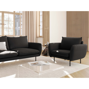 Fauteuil "Vienna" en bouclé noir