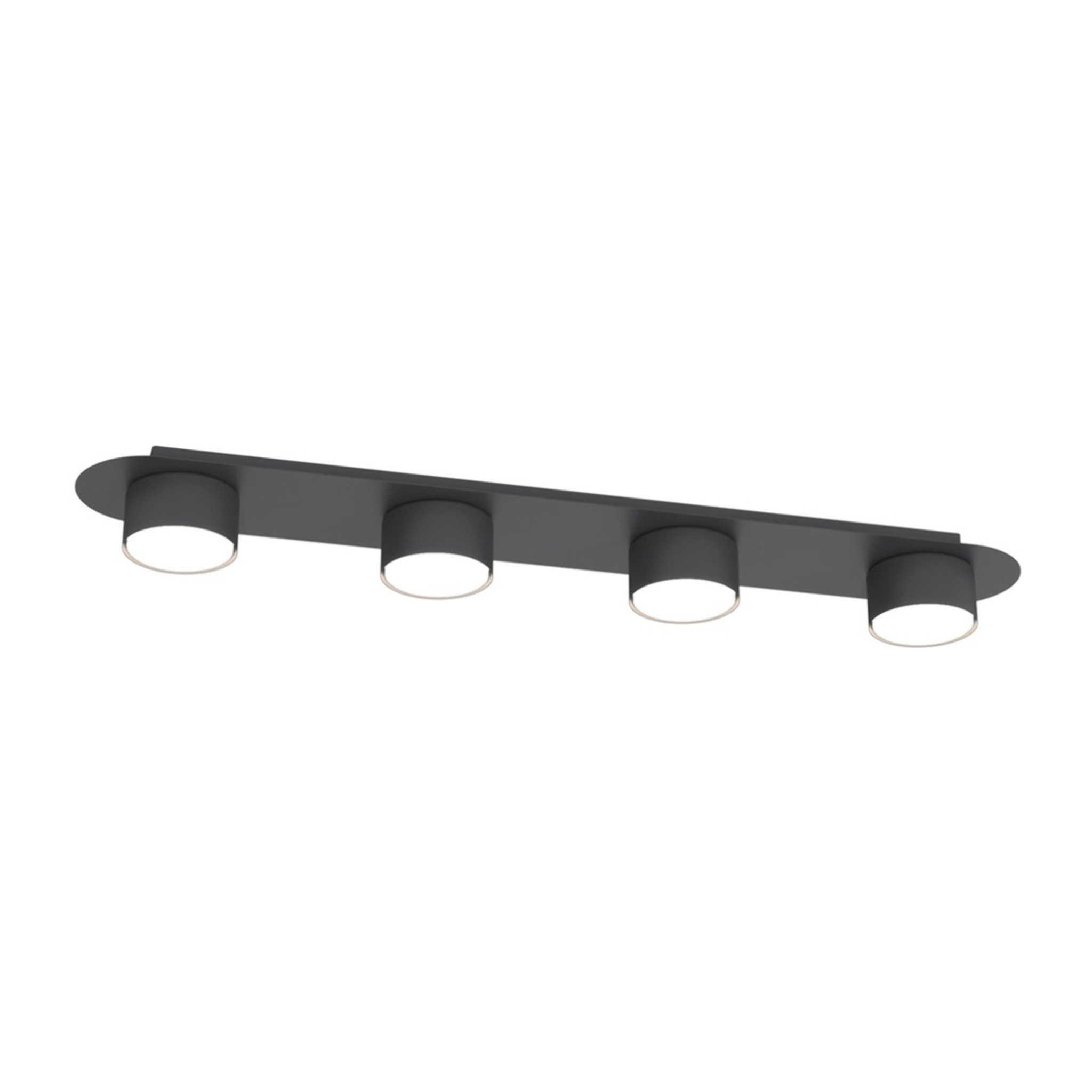 Lampada da soffitto Diaz in acciaio nero opaco
