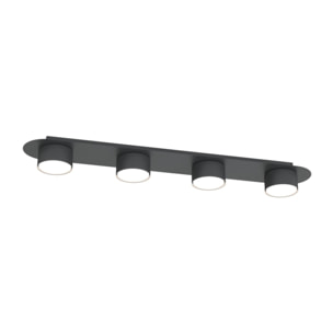 Lampada da soffitto Diaz in acciaio nero opaco