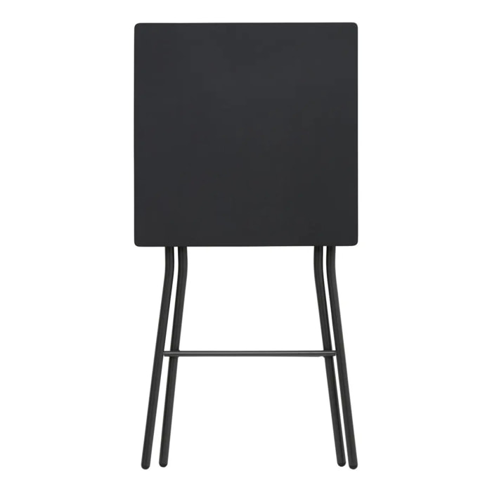 Table de bar pliante 2 places noir