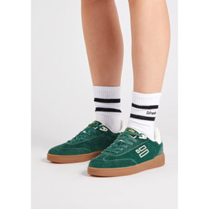 Zapatillas Bajas Piel Serraje Rebel Basic Flag Verde D.Franklin