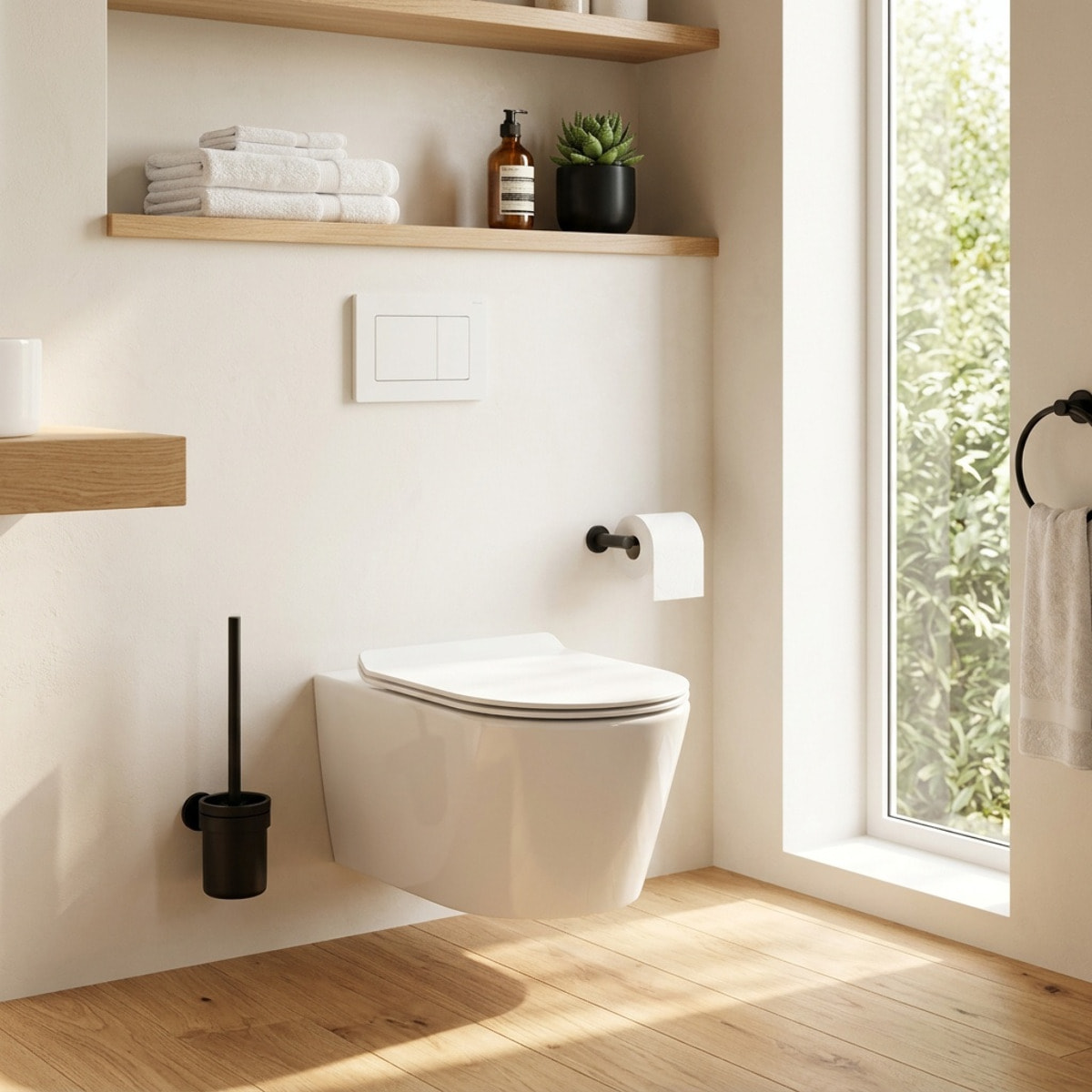 Brevis WC suspendu sans bride, fixations invisibles + abattant ultra-fin, softclose (SATBRE011RREXP)