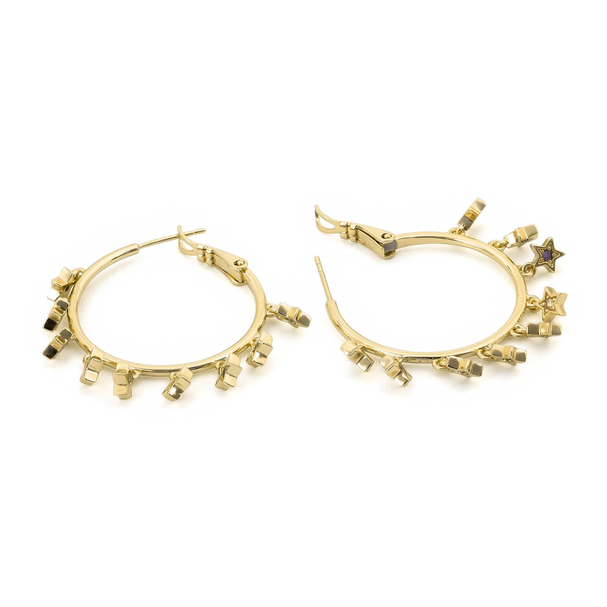 Pendientes Isra acabado oro amarillo 18k