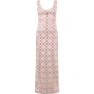PHILIPP PLEIN Long Tank Dress Rhomb Flowers Strass