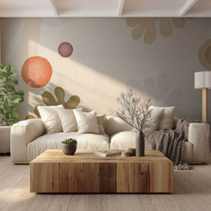 Papier peint panoramique Algues Botaniques Vertes Intissé