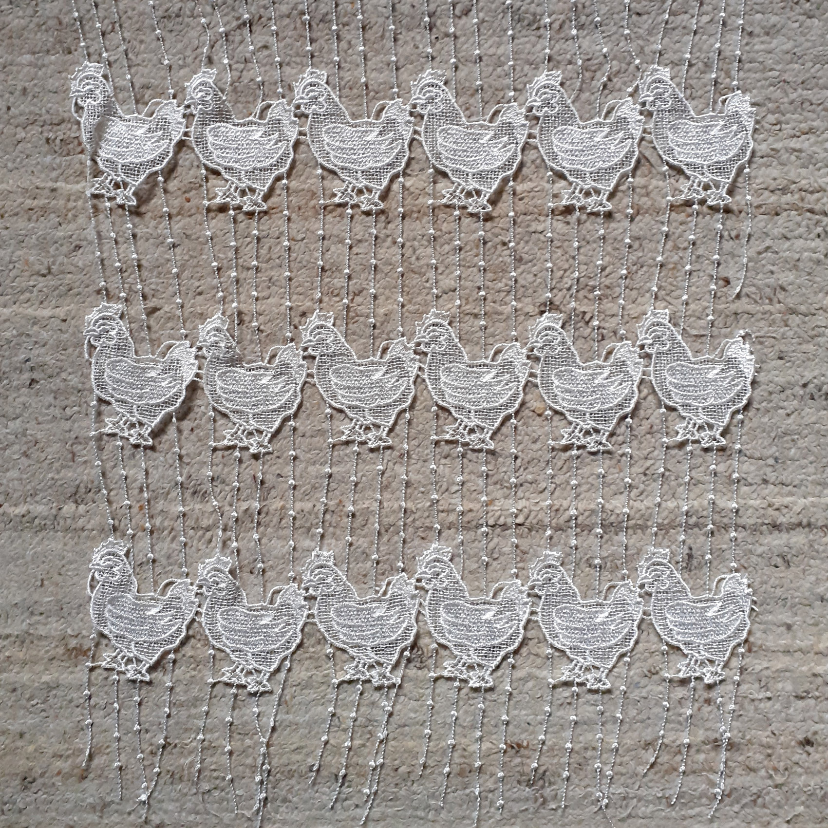 Modulable en macramé - Blanc