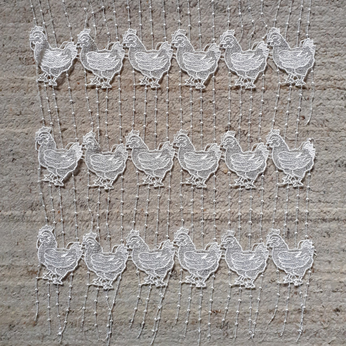 Modulable en macramé - Blanc