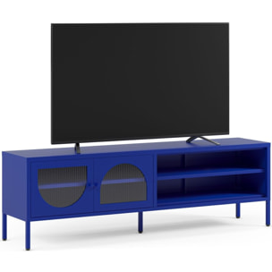 Meuble TV 2 portes 2 niches en métal - YSIA