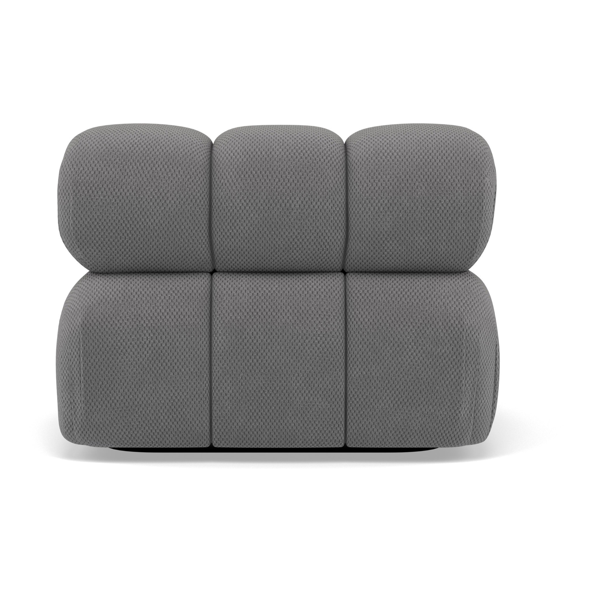 Ruby - module d'assise gauche en velours texturé - Gris