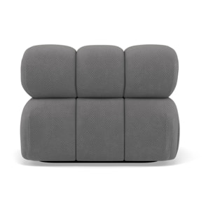 Ruby - module d'assise gauche en velours texturé - Gris