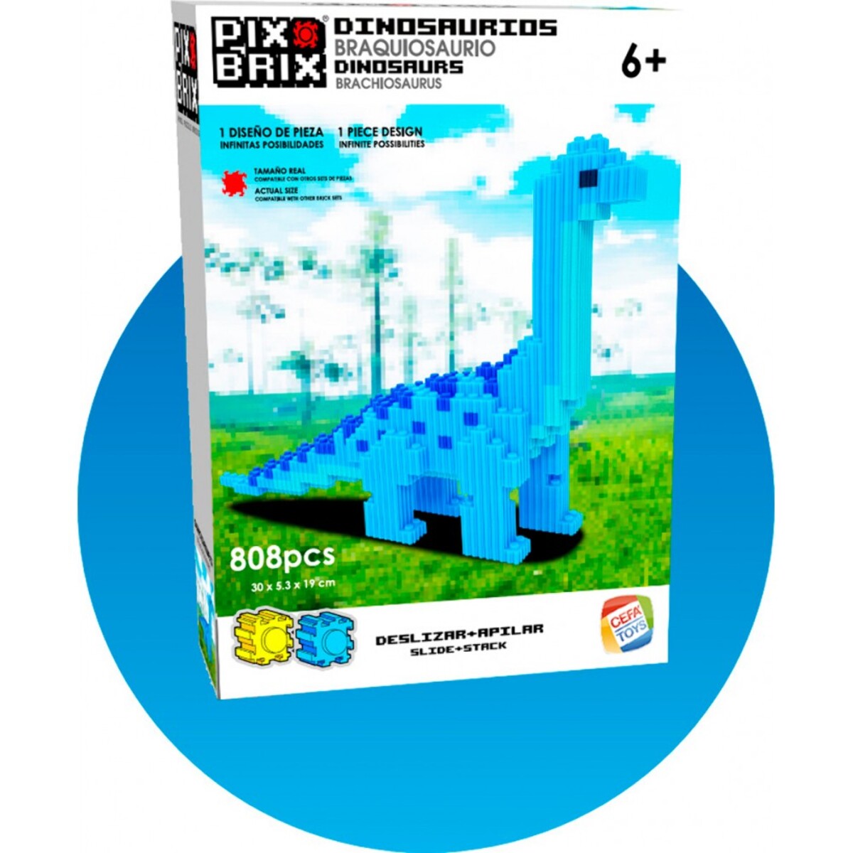 PIX BRIX PIXEL ART BRANQUIOSAURIO 808 PIEZAS