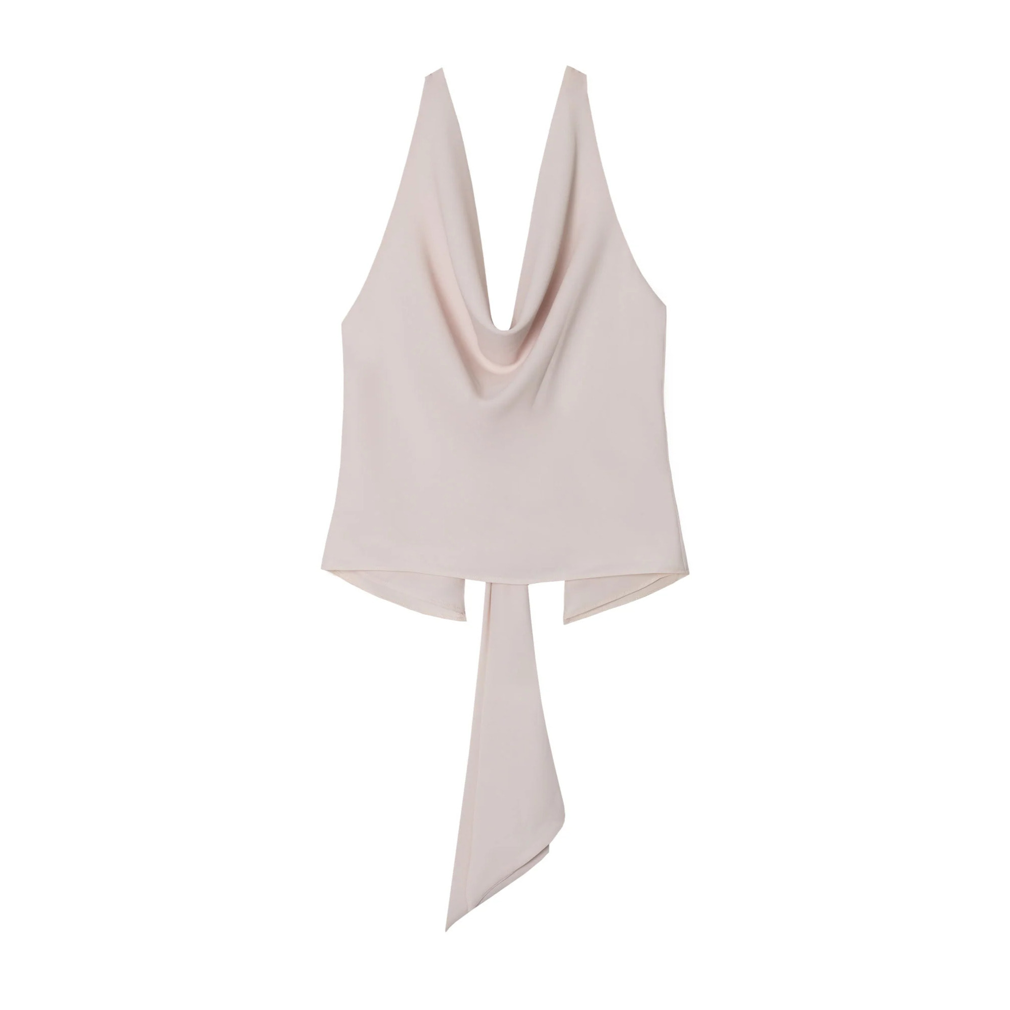 Blusa de mujer halter escote drapeado