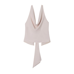 Blusa de mujer halter escote drapeado