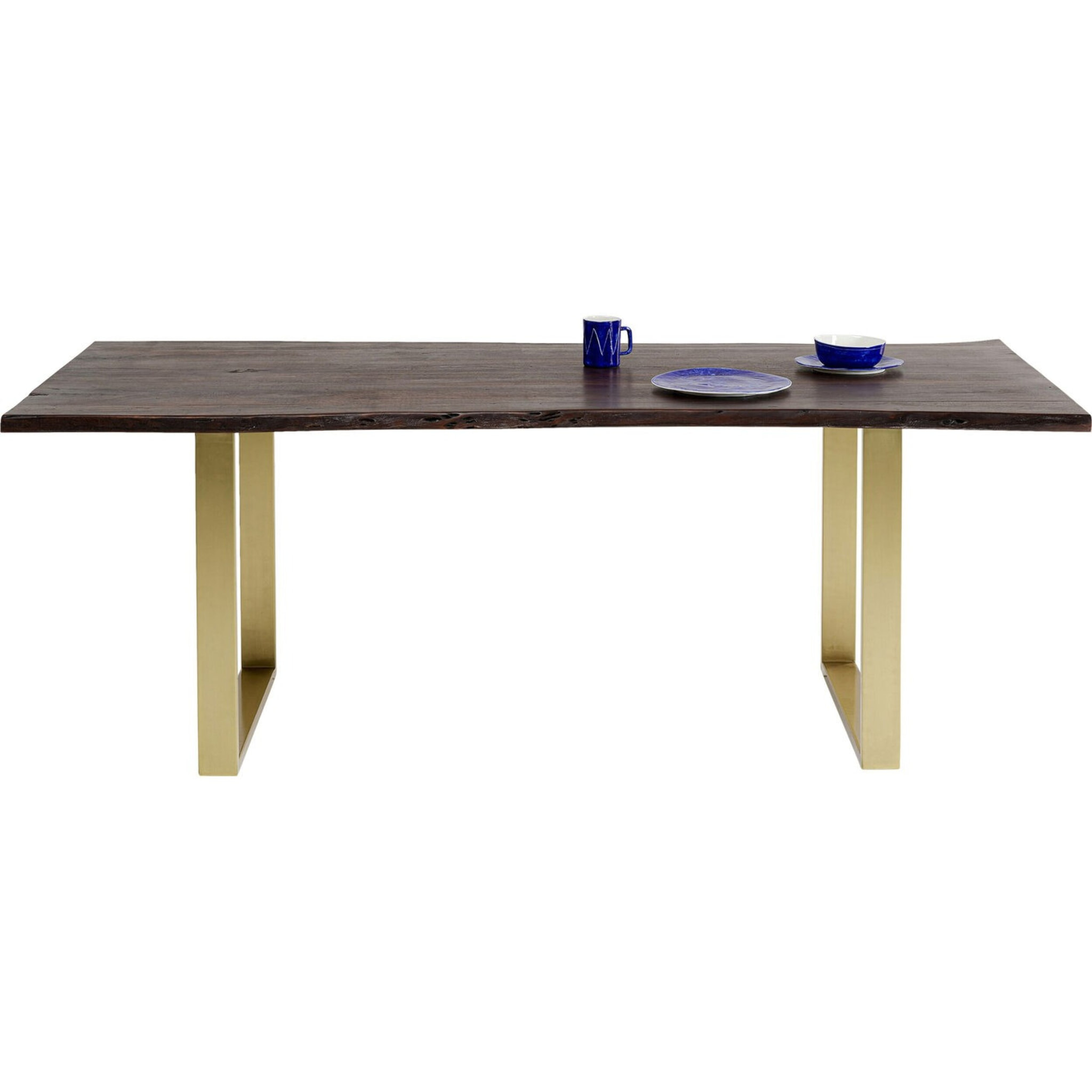 Table Harmony noyer laiton Kare Design