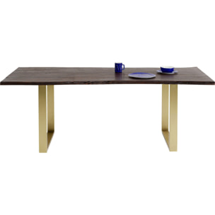 Table Harmony noyer laiton Kare Design