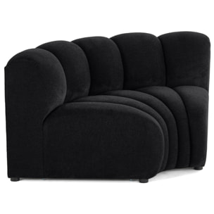 Debbie - module d'angle réversible en tissu texturé - Noir