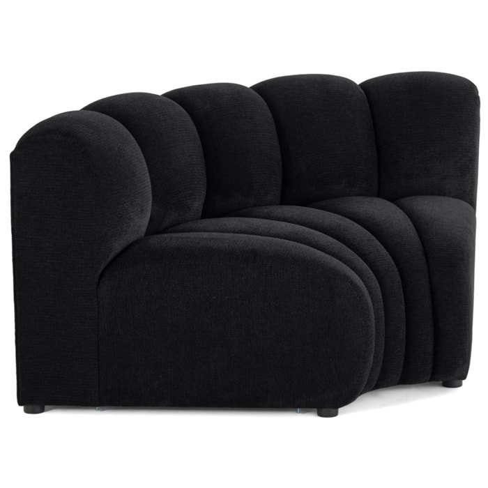Debbie - module d'angle réversible en tissu texturé - Noir