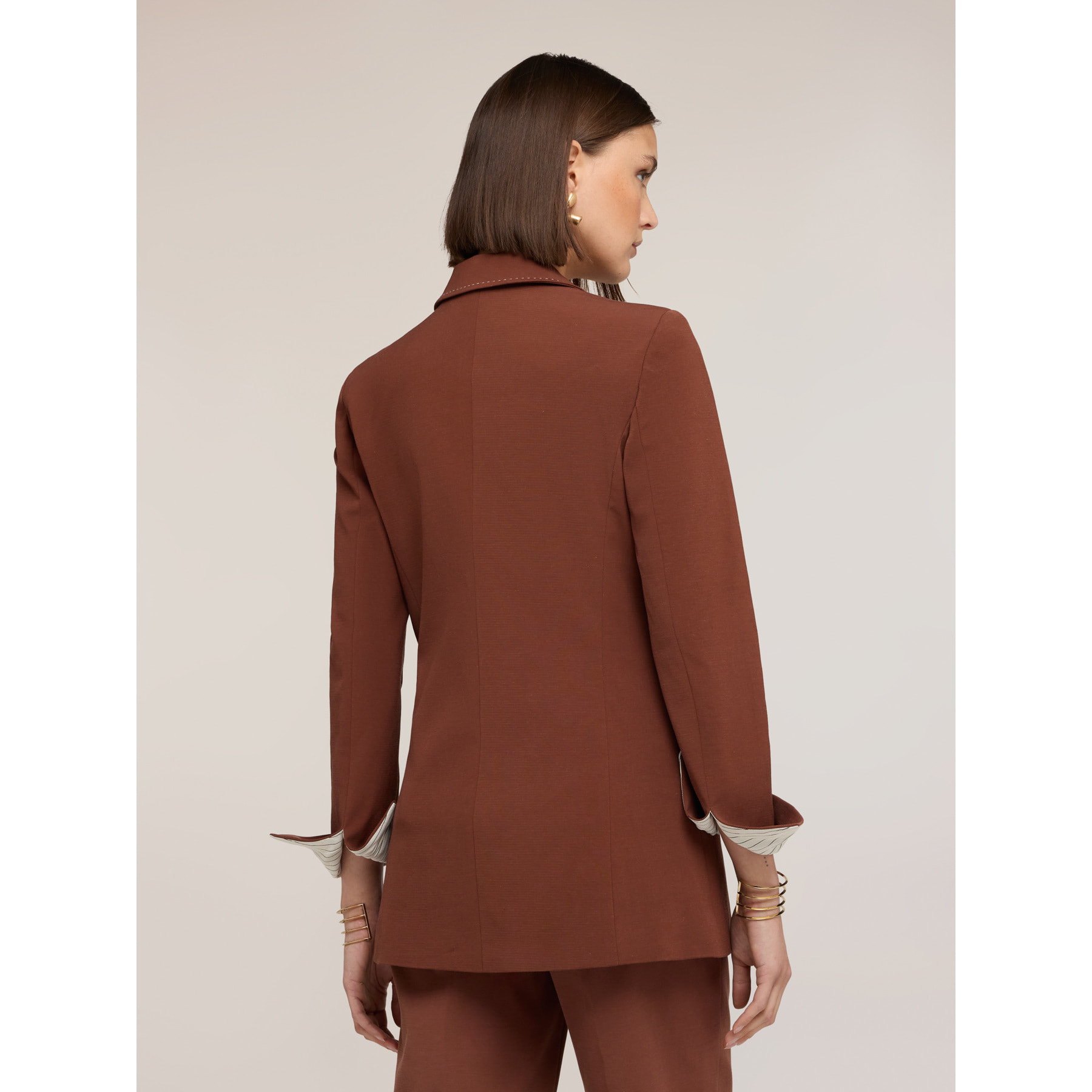 Motivi - Giacca con impunture The Tailoring Lab - Marrone