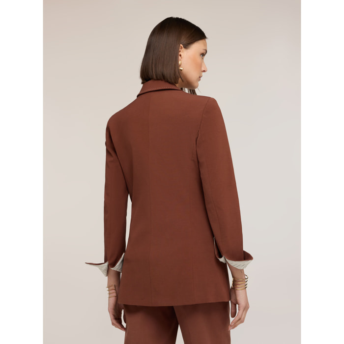 Motivi - Giacca con impunture The Tailoring Lab - Marrone