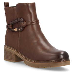 Botines casual para mujer con mosquetón trenzado