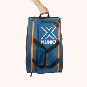 MUNICH BASICS TRAINING BACKPACK paletero azul de poliéster y nylon con detalles a contraste