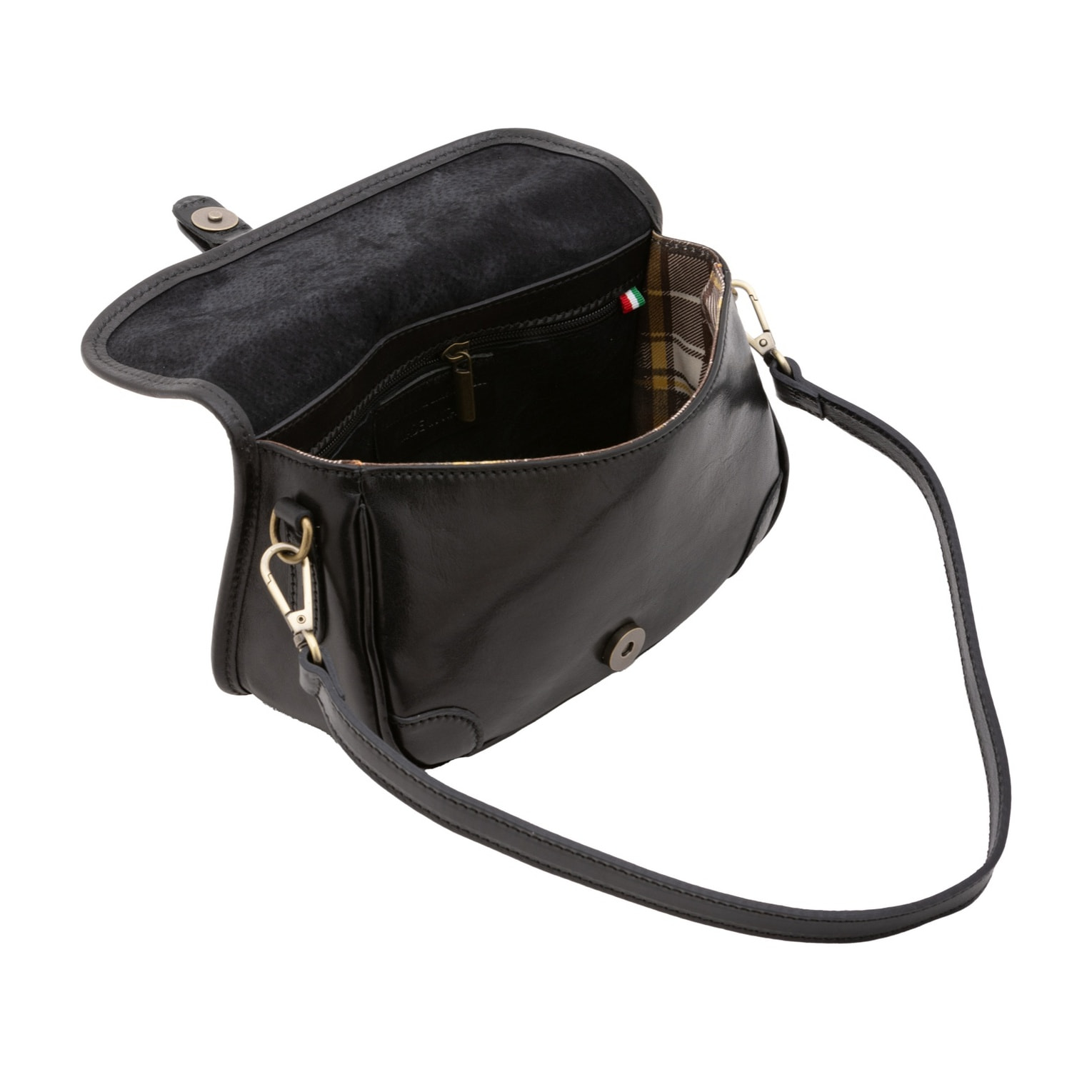 Borsa a tracolla da donna - Modello False - Vera pelle - 14.0 x 23.0 x 9.0 cm