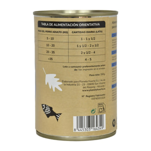 PLANETA HUERTO | Comida Húmeda Grain Free para Perro Salmón 380g – Superpremium Sin Cereales – Con Salmón y Arenques Frescos