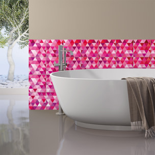 Stickers muraux - Sticker Mural Carrelage adhésif Cuisine Salle de Bain - 60 STICKERS CARREAUX DE CIMENT SCANDINAVE PINK BALTIQUE