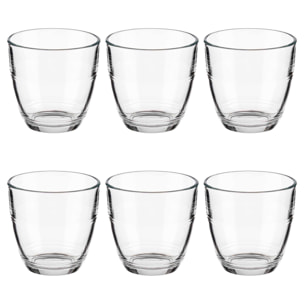 Set 6 vasos cortado 150ml colección vivalto