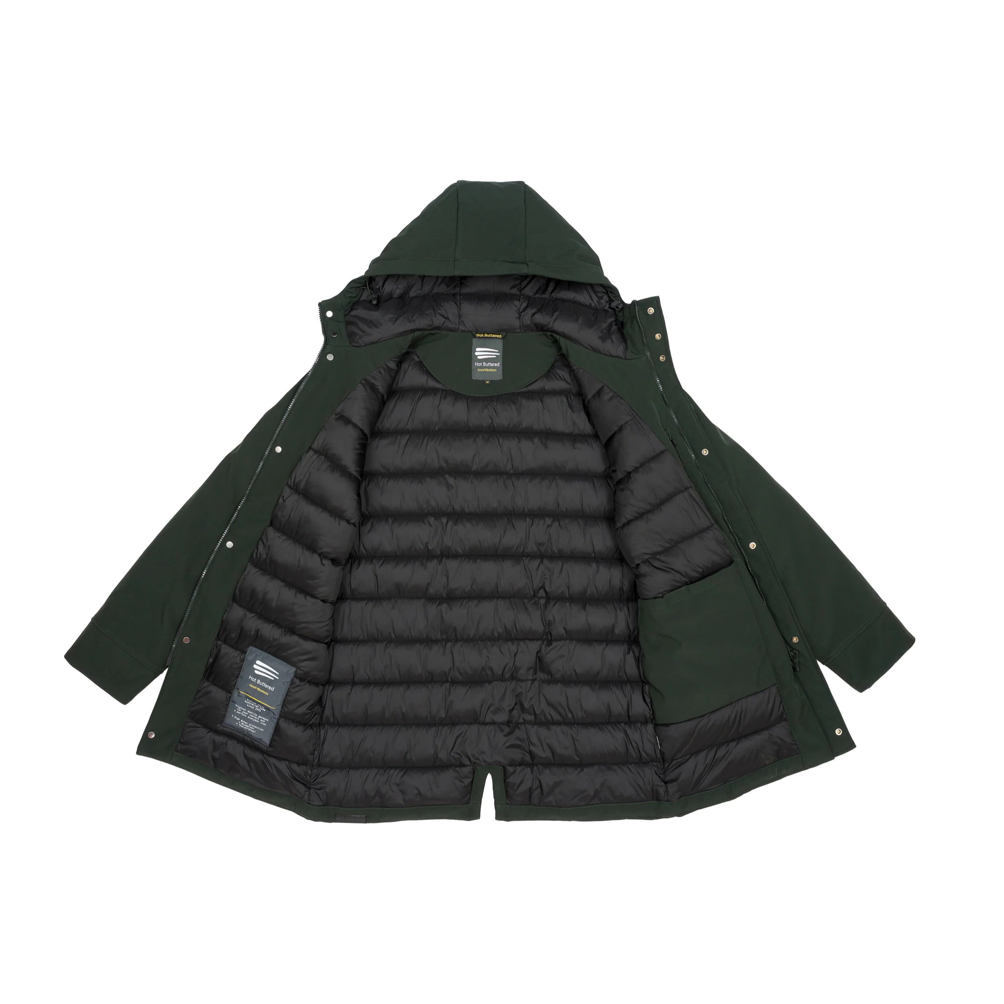Parka ATITLAN imbottito impermeabile Verde Scuro