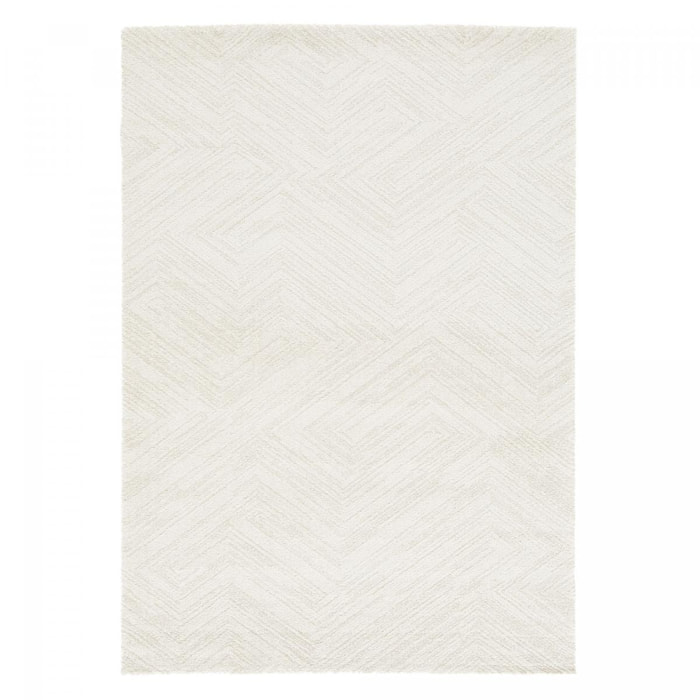 Tapis salon et chambre tissé motif faux uni NIMI