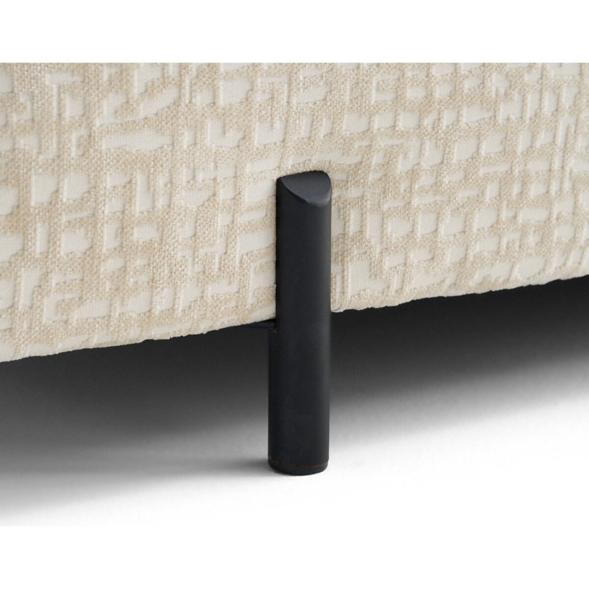 Brescia - banquette 3 places convertible en tissu velours relief - Beige