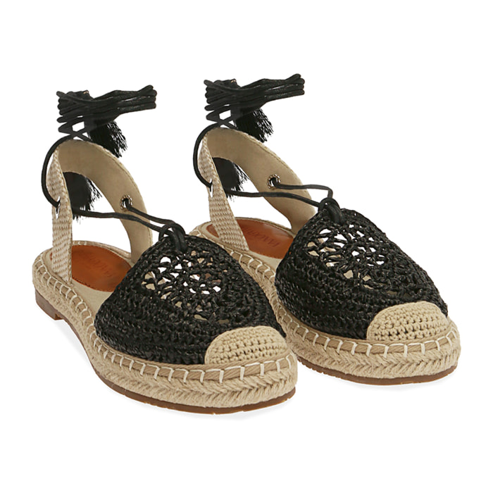 Espadrillas crochet nere
